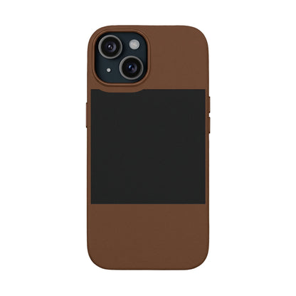 Engraved PU Leather Phone Case — Personalized Minimalist Protective Cover