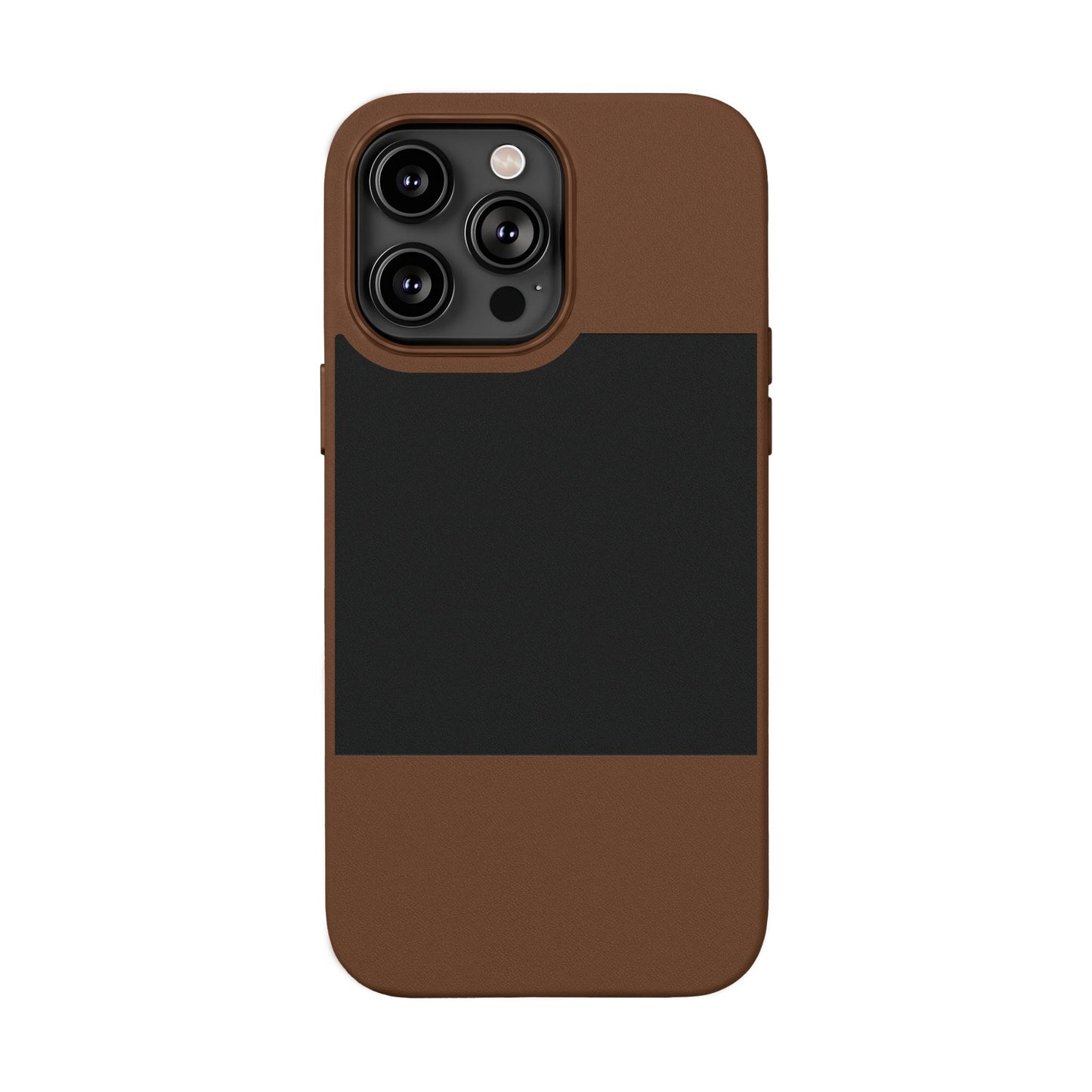 Engraved PU Leather Phone Case — Personalized Minimalist Protective Cover