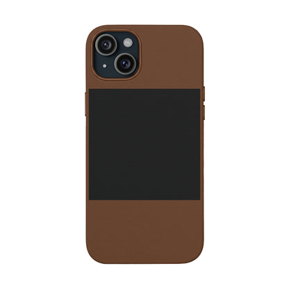 Engraved PU Leather Phone Case — Personalized Minimalist Protective Cover