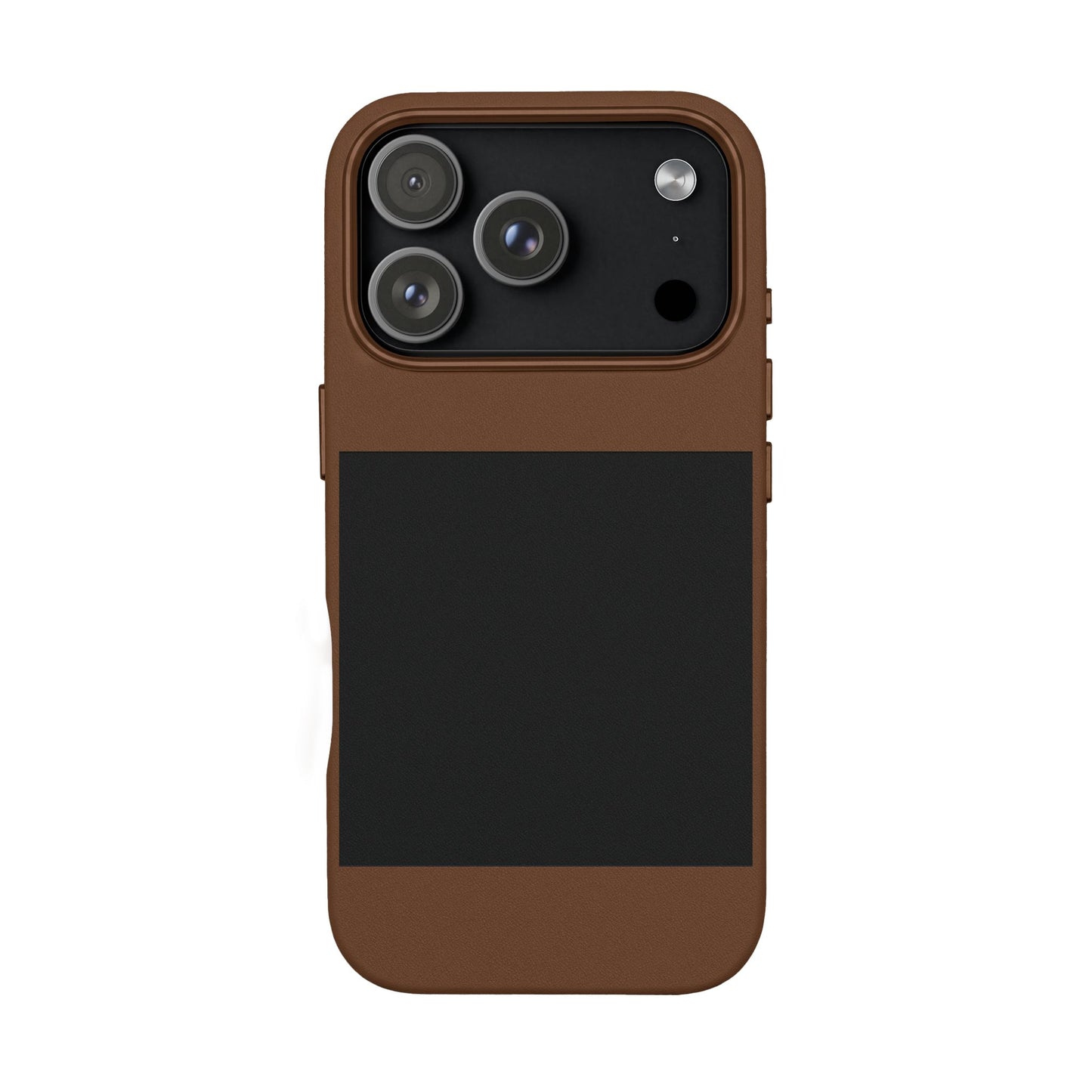 Engraved PU Leather Phone Case — Personalized Minimalist Protective Cover