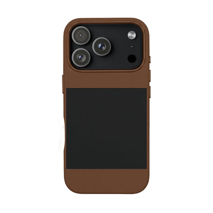 Engraved PU Leather Phone Case — Personalized Minimalist Protective Cover