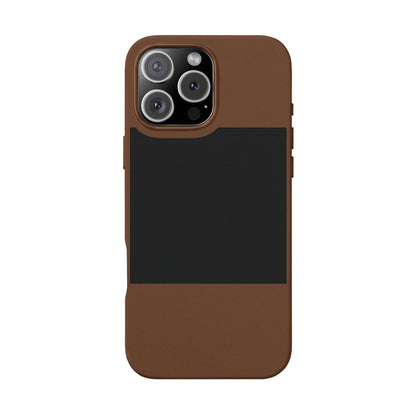 Engraved PU Leather Phone Case — Personalized Minimalist Protective Cover