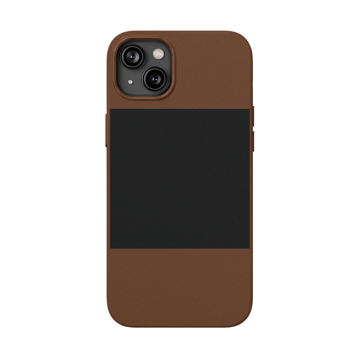 Engraved PU Leather Phone Case — Personalized Minimalist Protective Cover