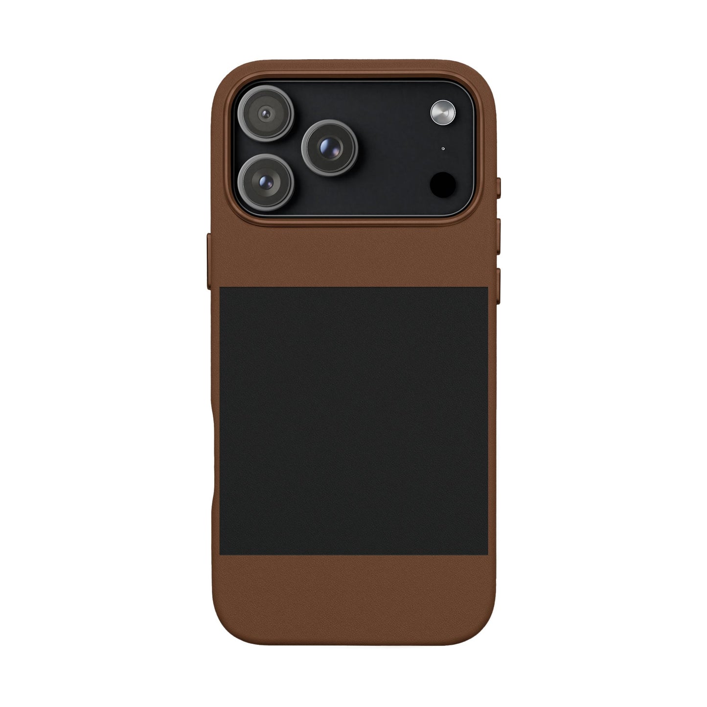 Engraved PU Leather Phone Case — Personalized Minimalist Protective Cover