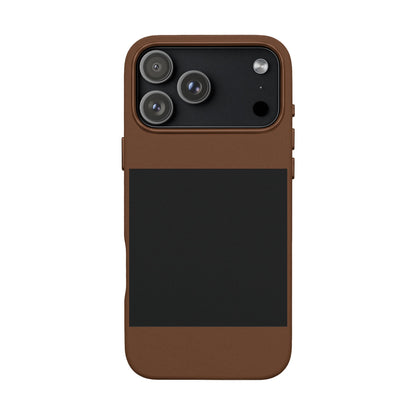 Engraved PU Leather Phone Case — Personalized Minimalist Protective Cover