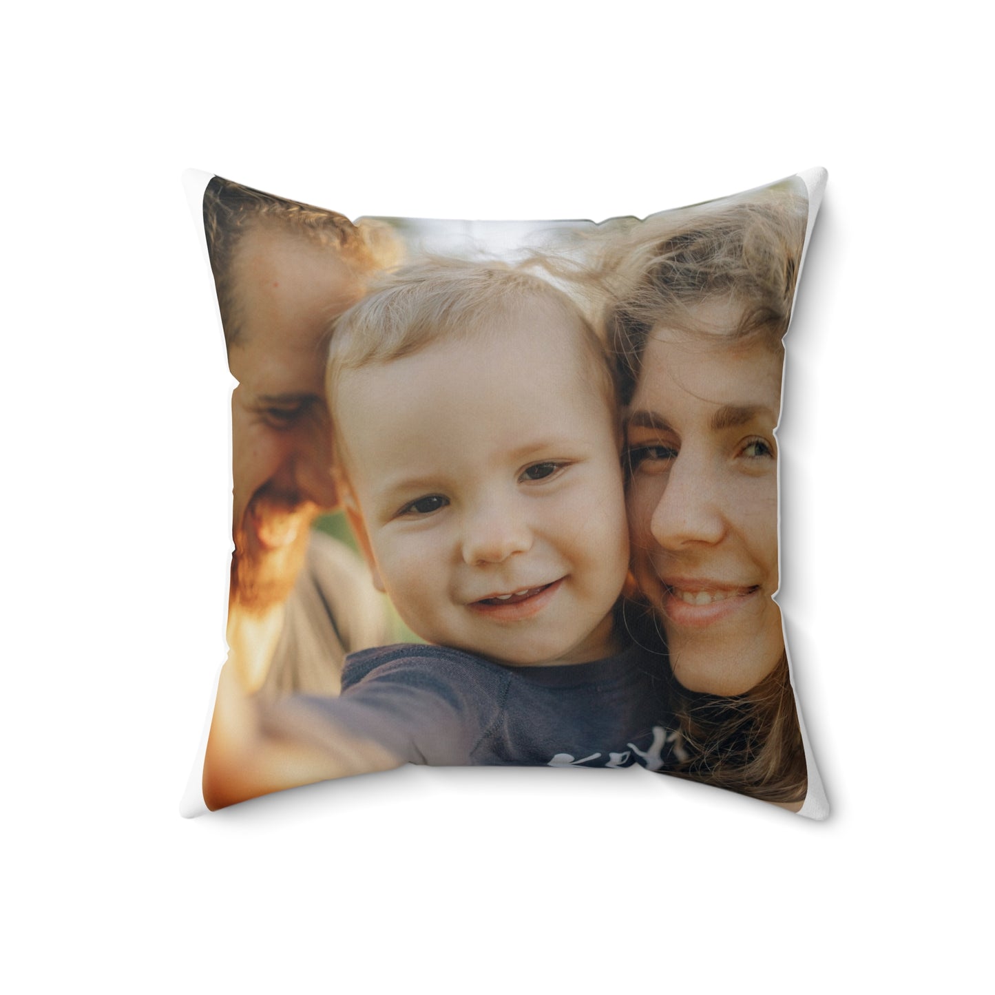 Personalized Photo Pillow - Custom Family Picture Square Throw Pillow