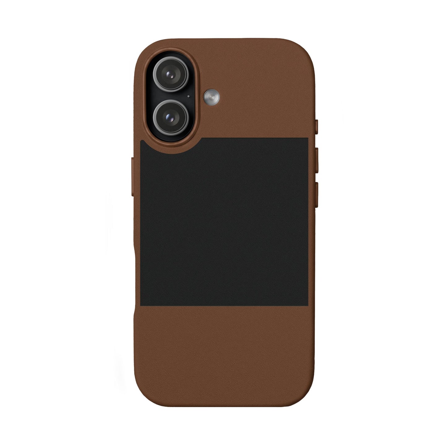 Engraved PU Leather Phone Case — Personalized Minimalist Protective Cover