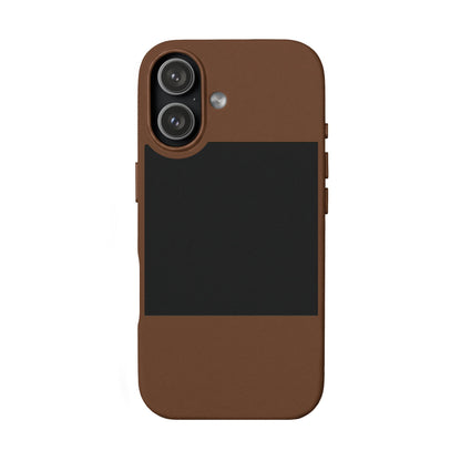 Engraved PU Leather Phone Case — Personalized Minimalist Protective Cover