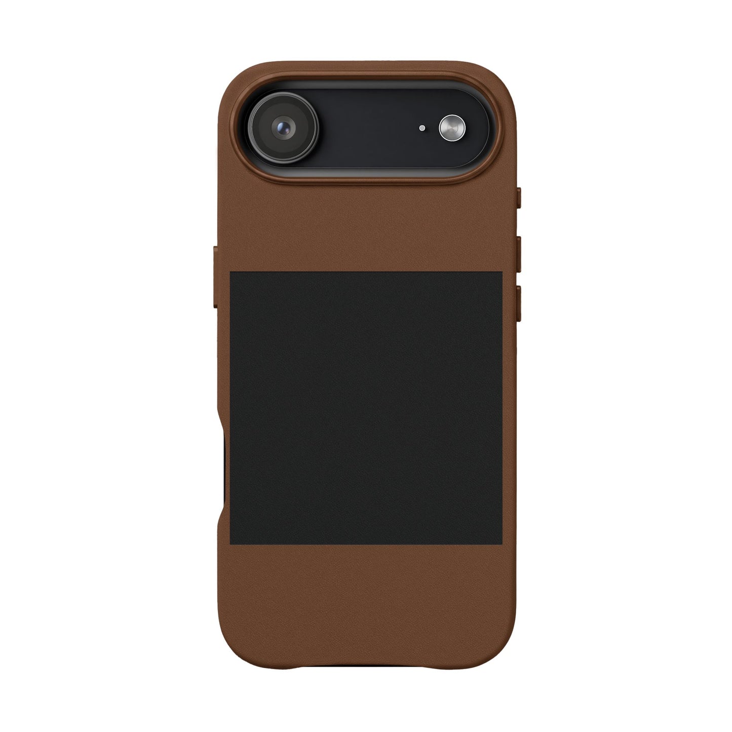 Engraved PU Leather Phone Case — Personalized Minimalist Protective Cover