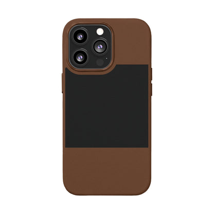 Engraved PU Leather Phone Case — Personalized Minimalist Protective Cover