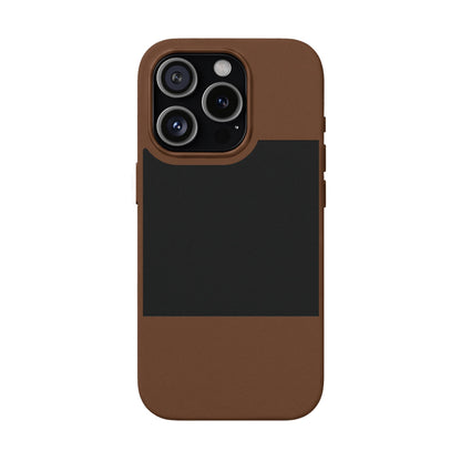 Engraved PU Leather Phone Case — Personalized Minimalist Protective Cover