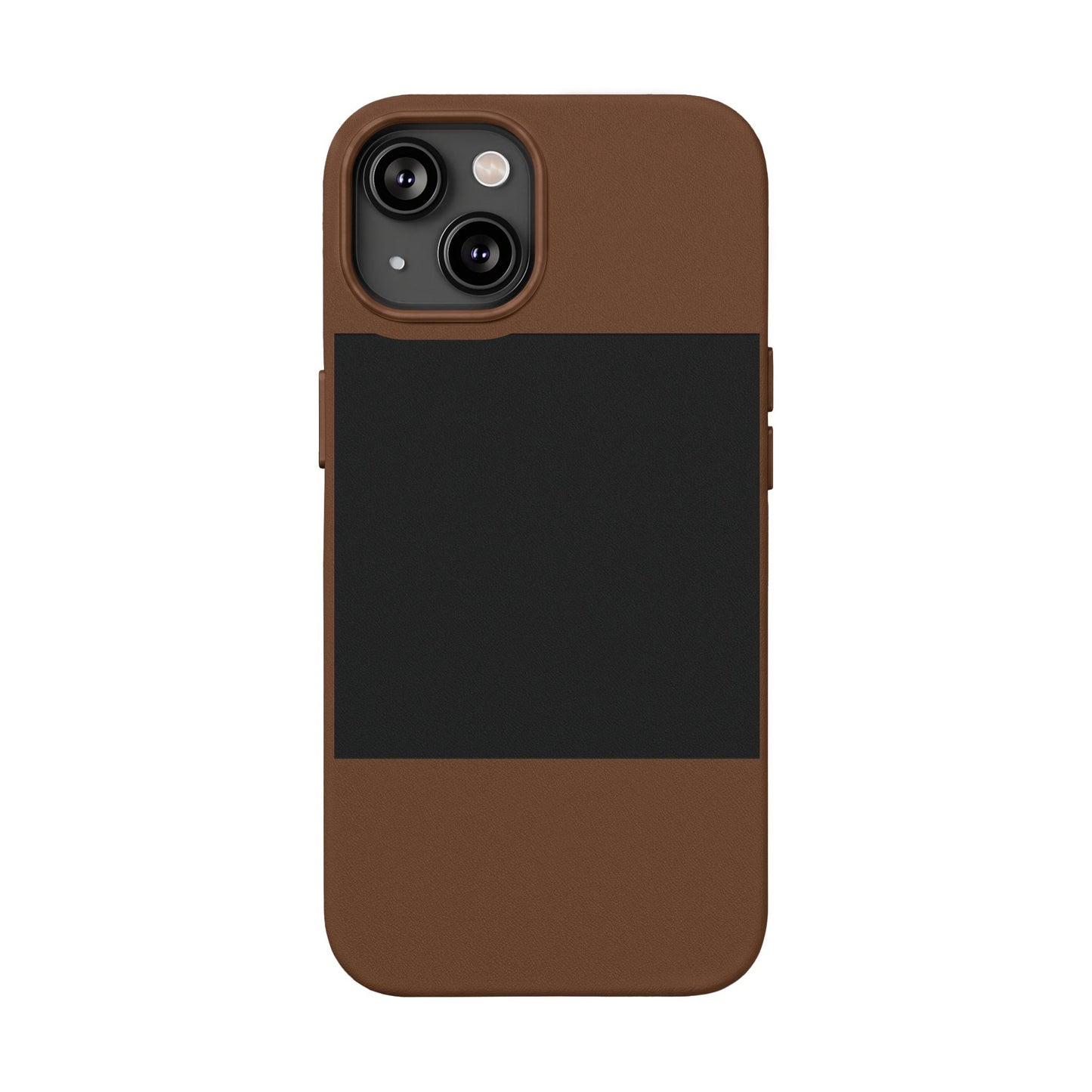 Engraved PU Leather Phone Case — Personalized Minimalist Protective Cover