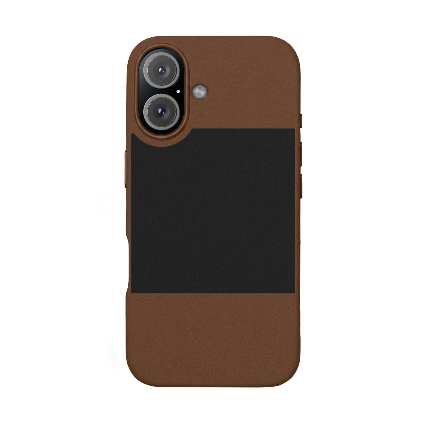 Engraved PU Leather Phone Case — Personalized Minimalist Protective Cover