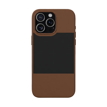 Engraved PU Leather Phone Case — Personalized Minimalist Protective Cover